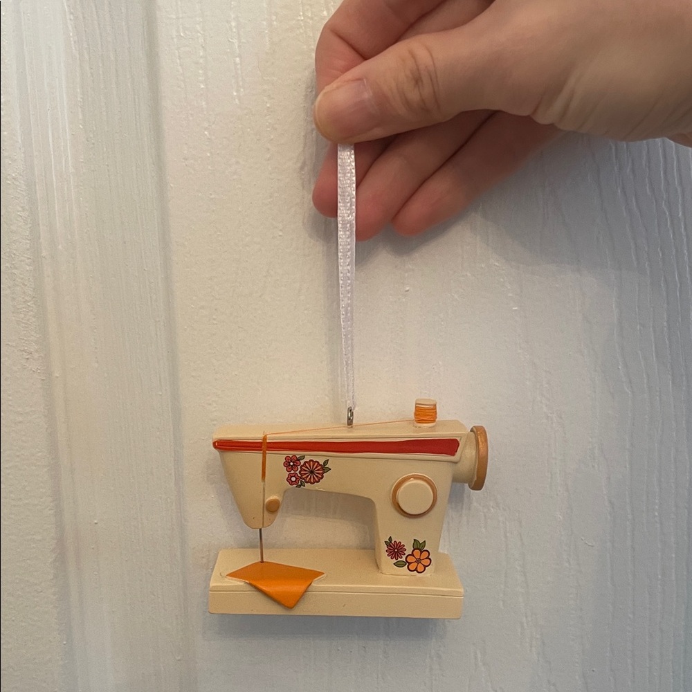 Hallmark Cream and Orange Ornament
